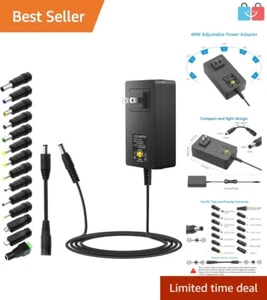 Adjustable 9V~24V Power Supply with 14 Interchangeable Tips – Compact & Reliable - Picture 1 of 9