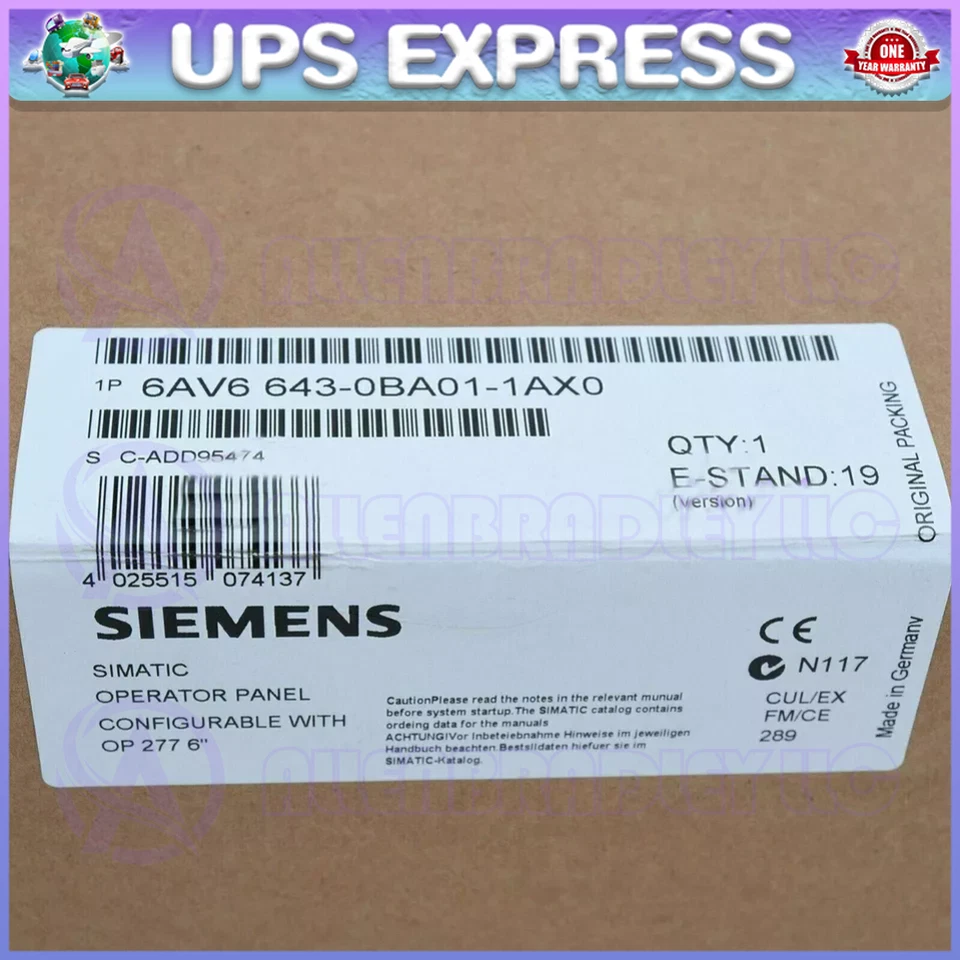 Siemens HMI 6AV6643-0BA01-1AX0 Touch Screen