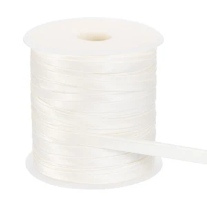 Nastro bias doppia piega per cucire 3/8 pollici x 55 iarde nastro raso beige bianco - Foto 1 di 7