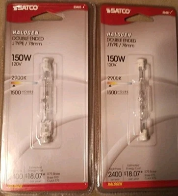 2 Satco S3481 150W R7S Base Bulbs - Image 1 of 3