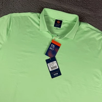 Polo deportivo Donald Ross para hombre 2XL verde aloe Miami Lakes golf UPF 50 Foto 1 de 4