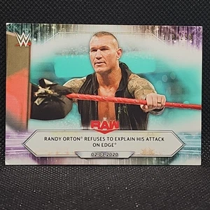 2021 Topps WWE Aqua /299 Randy Orton Refuses to Explain His Attack on Edge #14 - Bild 1 von 2