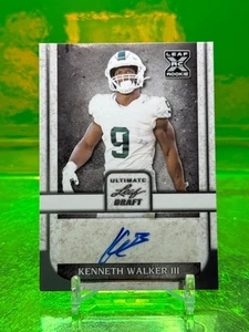 Auto RC 2022 Kenneth Walker III Ultimate Leaf Draft #BA-KW1 K9 RB Seahawks - Imagen 1 de 2