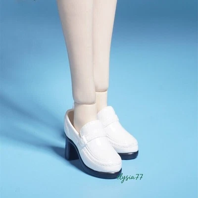 1/6 Scale Student White JK Girls Decor Leather Shoes Model 12" Figure Female - Image 1 of 4