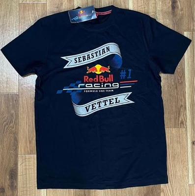 Sebastian Vettel Red Bull Racing F1 Driver T-Shirt L – Navy Blue – New with Tags - Image 1 of 4