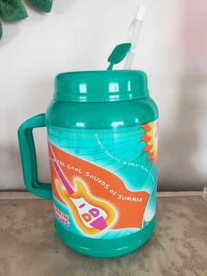 Dunkin Donuts 64oz Whirley Travel Mug Jug XL Coffee Big Drink Complete  RARE - Image 1 of 4