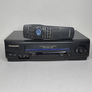 Panasonic Blue Line VCR PV-V4521 Omnivision 4-Head VHS Player Recorder w/ Remote - Picture 1 of 14