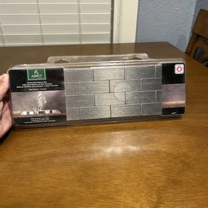 New Aspect Peel Stick Backsplash Subway Matted Metal Tile Lot Of 7 (1 Open Box) - Picture 1 of 3
