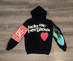 Limited Edition "Kids See Ghosts" Puff Print Grafik Hoodie Herren M Medium schwarz - Bild 1 von 18
