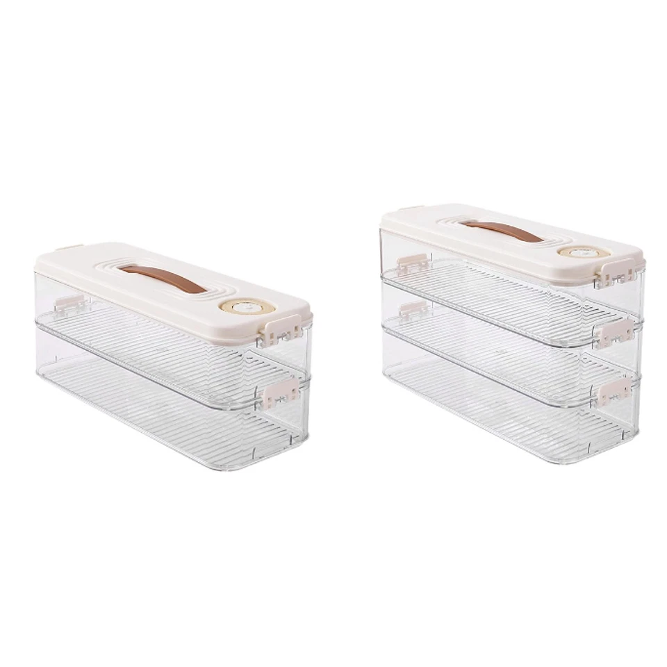 Food Storage Container Dumpling Keeper Snap Sealed Portable Dumpling Storage Box - Image 1 of 1