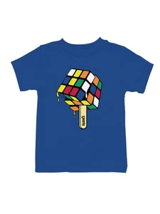 Officially Licensed Rubiks Cube Melting Rubik's Cube Youth's T-shirt - Picture 1 of 6