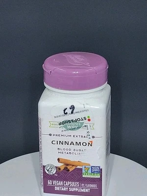 Nature's Way Extracto Premium Canela Azúcar en la Sangre Metabolismo 60 Cápsulas Veganas Foto 1 de 3