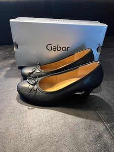 NUEVO Zapatos de corte Gabor Melton para mujer de cuero negro con lazo de encaje talla UK 5,5 - Imagen 1 de 15