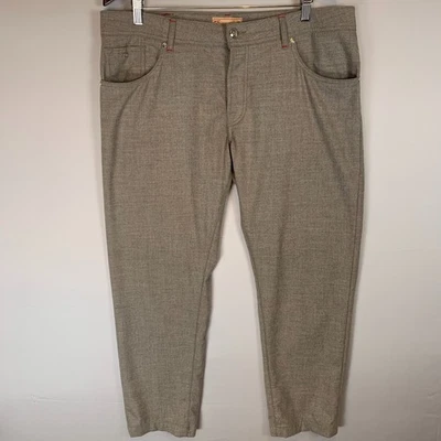 Marco Pescarolo Dress Pants Cashmere Stretch 38x28.5 Designer Pant Made In Italy - Image 1 of 4