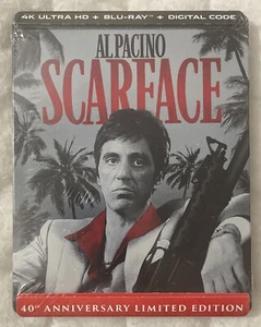 Scarface Steelbook 4K Ultra HD +Blu-Ray + Digital 40th Anniversary Brand New - Picture 1 of 13