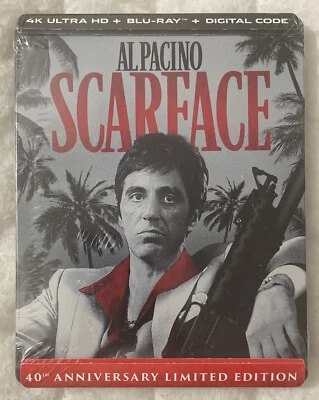 Scarface Steelbook 4K Ultra HD +Blu-Ray + Digital 40th Anniversary Brand New - Image 1 of 4