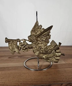 Brass Angel Wall Plaque - Wall Hanger Decoration - Gorgeous Vintage - Picture 1 of 12