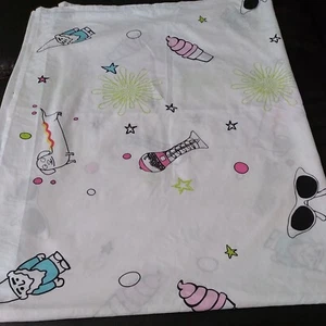 Disney Sonny Twin Flat Sheet White, Pink, Green Multicolor 92" X 62" - Picture 1 of 8