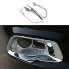 2PCS Front Bumper Headlight Cover Trim Molding Chrome For Jeep Cherokee 2014-18