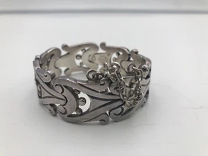 BRACCIALE HEAVY LOS BALLESTEROS MESSICANO REVIVAL ARGENTO STERLING AZTECO - Foto 1 di 4