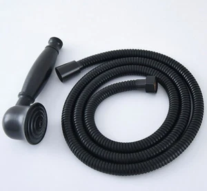 Black Oil Rubbed Brass Bathroom Hand-held Shower Head + 1.5m Shower Hose ehh071 - Picture 1 of 4