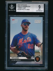 2020 Topps Now Road to Opening Day Summer Camp Pete Alonso BGS 9 PR:3628 - Picture 1 of 2