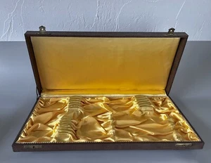 Antiguo 24 Piezas Cubiertos Marrón Aspecto Piel de Cocodrilo para 6 Personas Cubiertos - Imagen 1 de 8