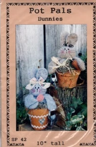 Puppe Dekor MUSTER Hasen TOPF PAL Hase 10" GESCHENKE - Bild 1 von 2