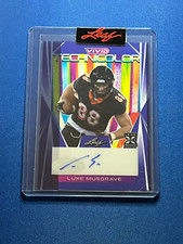 23 Leaf Vivid Football Pre-Productions Proof Purple Rookie Luke Musgrave #1/1!!