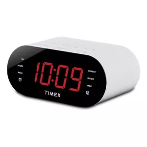 Timex Alarm Clock with AM/FM Radio and 20 Station Presets Dual Alarms T2312W - Picture 1 of 9