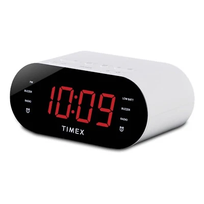 Timex Alarm Clock with AM/FM Radio and 20 Station Presets Dual Alarms T2312W - Image 1 of 4