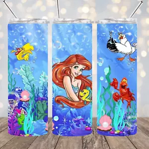 Ariel Inspired 20 oz Stainless Steel Tumbler Handmade (A) - Picture 1 of 1