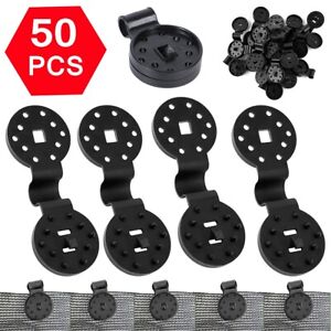 50x Black Shade Cloth Plastic Clip Netting Fixing Clips For Garden Greenhouse