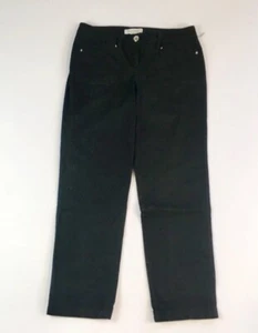 White House Black Market Womens 2 Ankle Pants Black White Stitching Stretch Work - Picture 1 of 12
