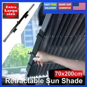 Car Retractable Windscreen Windshield Sun Shade Visor Cover Block Front Window A - Picture 1 of 11