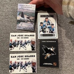 San Jose Sharks Hockey-Pocket Schedule Lot of 5, 1993-4, 1995-6, 1996-7, 2006-7 - Picture 1 of 7