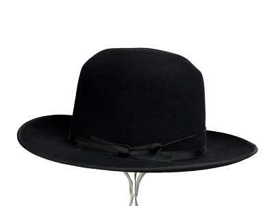 Stetson 6 5/8 Fedora Negro con Cuerda de Viento De Colección Carretera Abierta  Foto 1 de 4