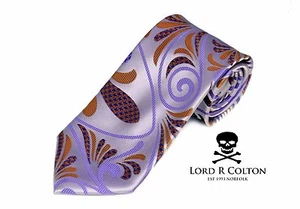 Lord R Colton Masterworks Tie Lavender Hysteria Check Silk Necktie - $195 New - Picture 1 of 4
