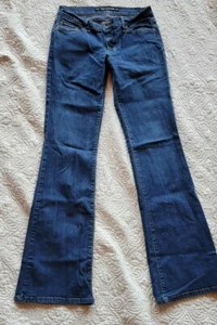 DKNY Jean Bootcut Flare Leg Womens 6 Regular Blue Denim Stretch Mid Rise - Picture 1 of 4