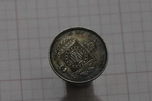 🧭 🇧🇷 BRASILIEN 500 REIS 1863 SILBER GETÖNT EX-SCHMUCK B73 #K6547 - Bild 1 von 2
