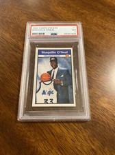 1992-93 PANINI STICKER RC ROOKIE SHAQUILLE O’NEAL PSA 7 #1 SHAQ MAGIC, LAKERS