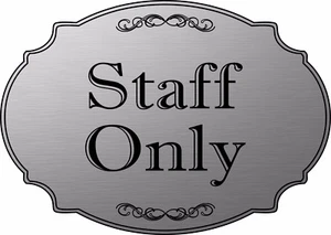 "Staff Only" elegantes Büro Türschild, Arztpraxisschild - kostenloser Versand - Bild 1 von 1