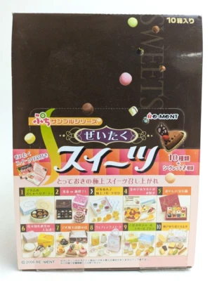 RE-MENT Elegant Sweets (2006) Lujosos Pasteles 1:6 Casa de Muñecas Alimentos Caja de 9 Foto 1 de 4