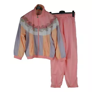 Tuta donna Ellesse multicolore full zip taglia XL oversize anni 80 90 BE21 - Foto 1 di 7