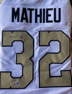 Tyrann Mathieu Autographed New Orleans Custom White w/ Gold Number Jersey - Picture 1 of 1