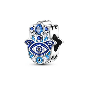 MULA Original Guardian Palm Charm Blau CZ Für Frauen Armband 925 Sterling Silber - Picture 1 of 8