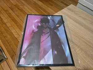 Solo Leveling Anime | Sung Jin Woo | Shadows | Framed Canvas Poster 12"x16" - Picture 1 of 2