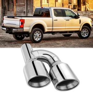 For Ford F-250 Weld-on 2.5" Inlet Quad 4" Outlet Dual Wall Slant Cut Exhaust Tip - Bild 1 von 12