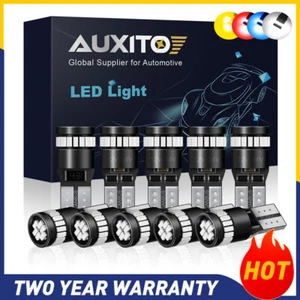 10X T10 LED White Amber Blue Car Interior Light Parker Bulb Wedge Globe White - Picture 1 of 71