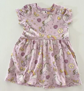 Cotton On Kids Size 3Girls Unicorn Pink T-shirt Dress - Picture 1 of 6